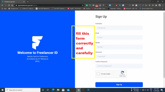 How to create a freelancer ID?