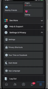 Read more about the article Dark mode on Facebook mobile app (experimental)