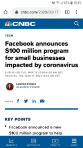 Read more about the article Facebook is giving grants to small businesses affected by the coronavirus