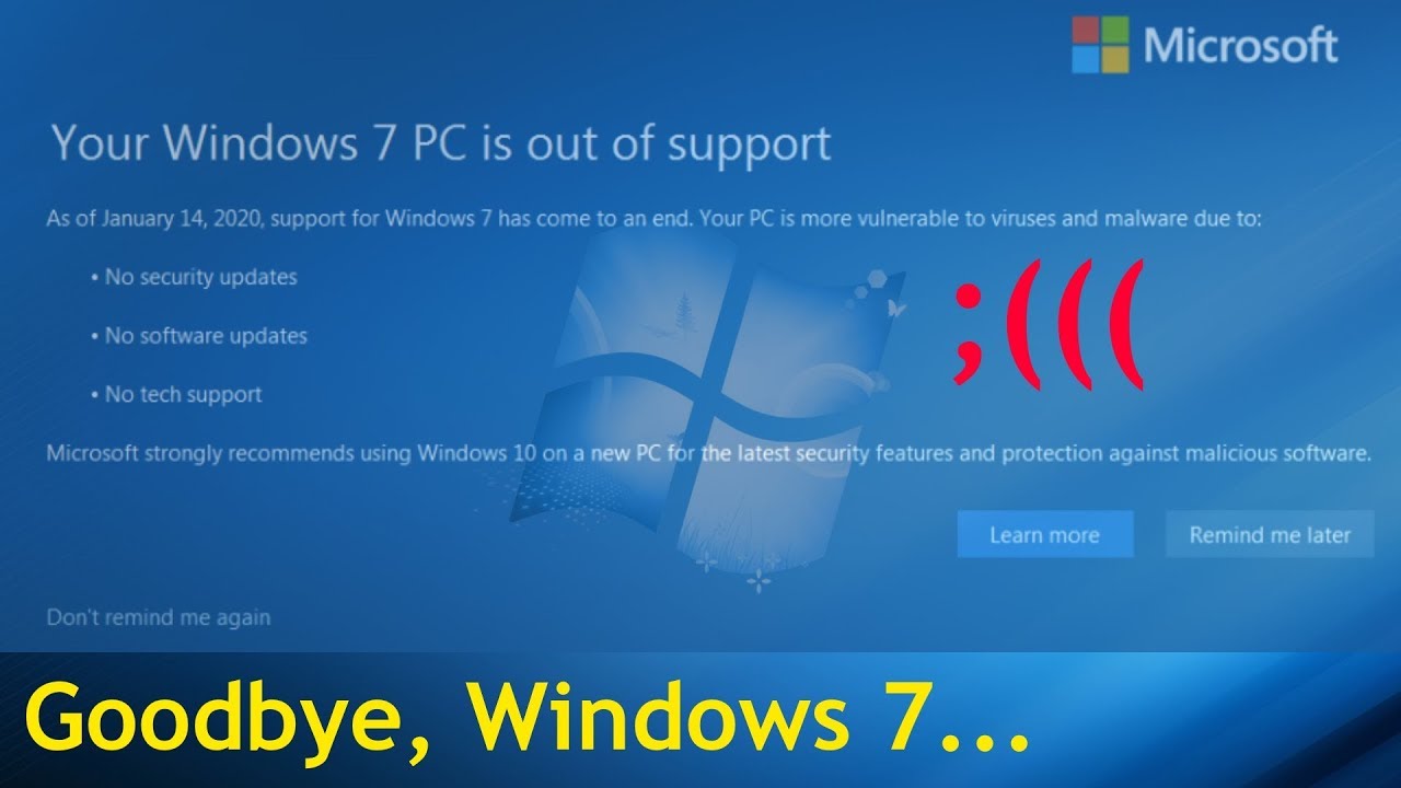 You are currently viewing Goodbye Windows 7!  – Tech