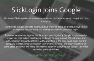 Read more about the article Google bought Slick Login, an alternative password maker