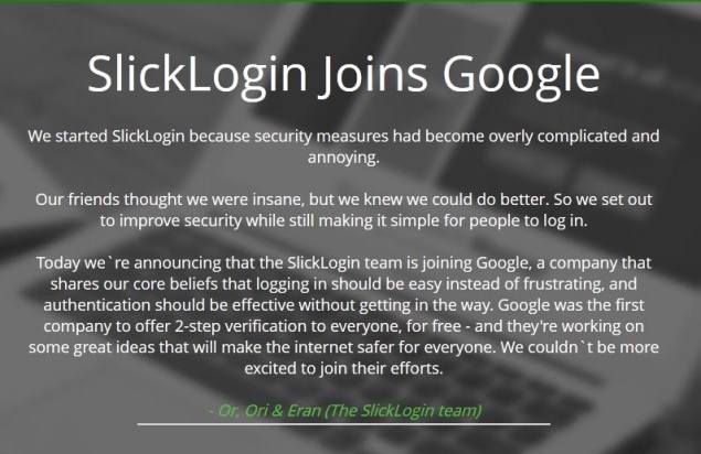 You are currently viewing Google bought Slick Login, an alternative password maker