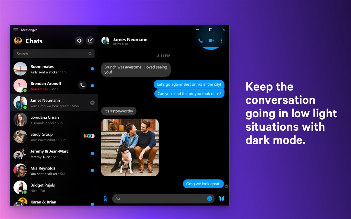 You are currently viewing New Facebook Messenger for Windows 10, with Dark Mode!