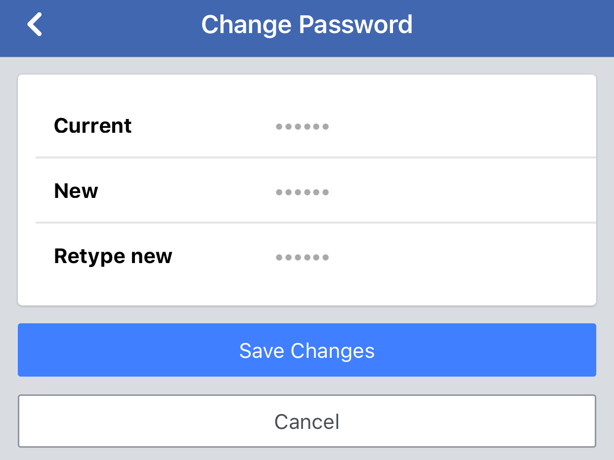 You are currently viewing Rules for changing Facebook password