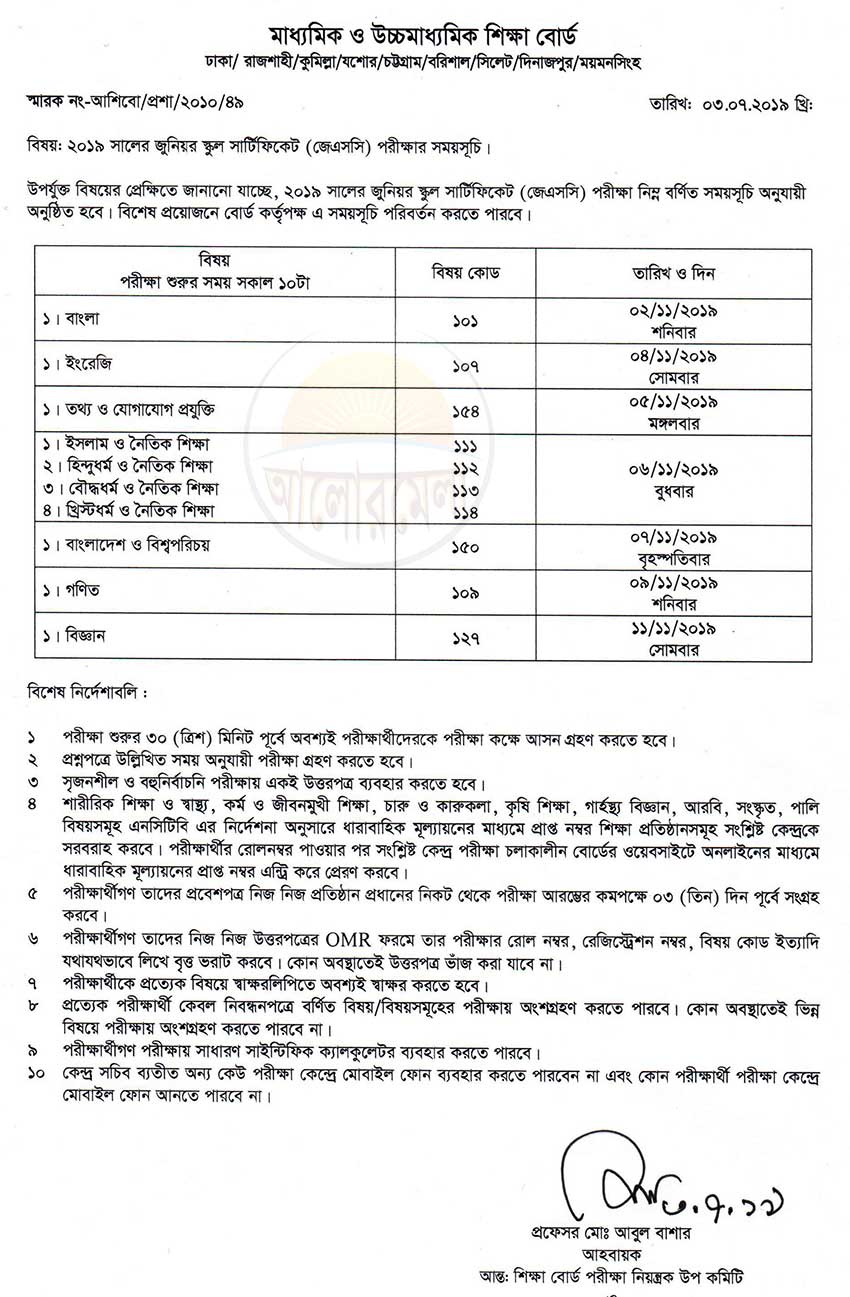 You are currently viewing Rules of JSC-JDC and PEC examination results review or board challenge